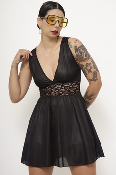 Vestido camisola preto curto na internet