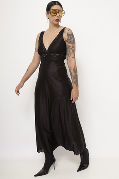 Camisola longa preta renda vintage na internet