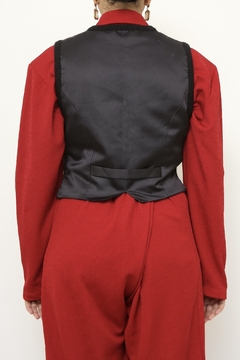 Colete xadrez vintage lã - loja online