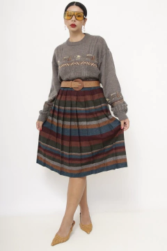 Imagem do Saia vintage gode verde vinho