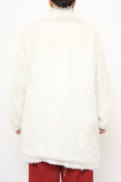 Casaco branco pelucia vintage