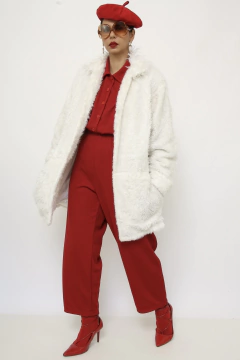 Casaco branco pelucia vintage - comprar online