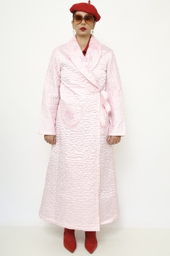 Imagem do Robe matelasse rosa bordadao longo