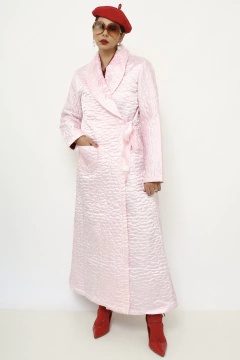 Imagem do Robe matelasse rosa bordadao longo