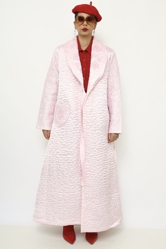 Imagem do Robe matelasse rosa bordadao longo