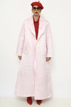 Imagem do Robe matelasse rosa bordadao longo