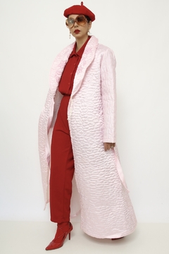 Robe matelasse rosa bordadao longo - comprar online