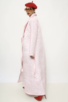 Robe matelasse rosa bordadao longo - loja online