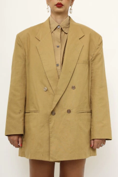 Blazer 100% linho camelo - Capichó Brechó