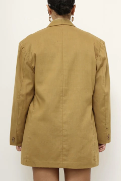 Blazer 100% linho camelo - loja online