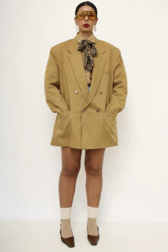 Blazer 100% linho camelo