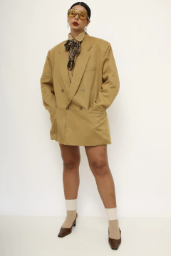 Blazer 100% linho camelo - loja online