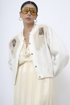 Pulôver tricot cropped vintage - comprar online