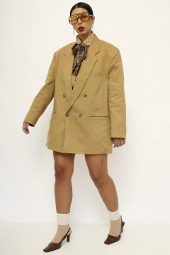 Blazer 100% linho camelo - Capichó Brechó