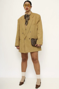 Blazer 100% linho camelo