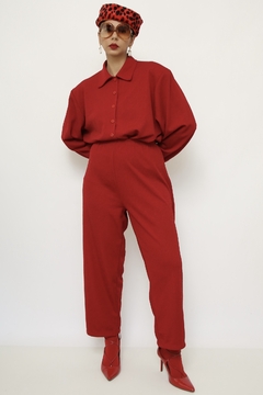 Chapeu pelucia vermelho com preto vintage - loja online