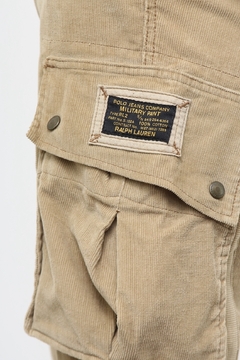 Calça cotele bege cargo POLO RALP LAUREN - Capichó Brechó