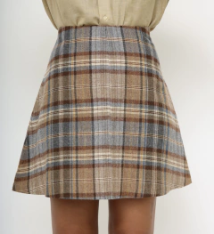 Saia xdarez rodada curta vintage na internet