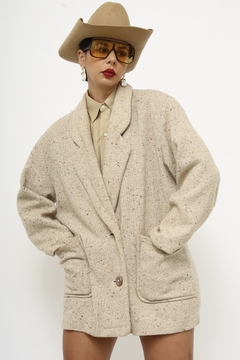 Blazer bege lã floquinhos 80´s - loja online