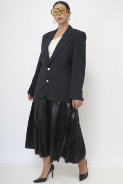 Blazer preto vila romana vintage