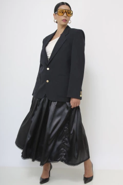 Blazer preto vila romana vintage - loja online