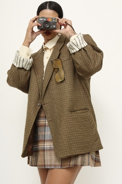 Blazer xadrez forro estampado vintage MAKO ( OLIVA) na internet
