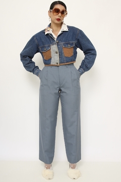 Calça azul pierre cardin cintura alta na internet
