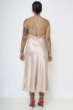 Sleep Dress pessego acetinado na internet