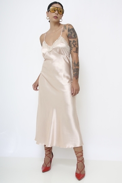 Sleep Dress pessego acetinado na internet