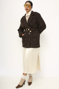 Blazer xadrez forrado vintage - comprar online