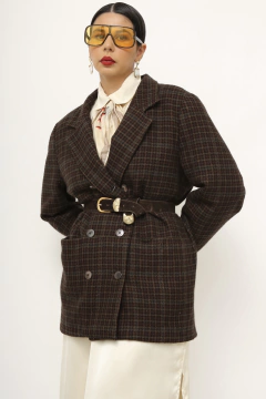 Blazer xadrez forrado vintage - loja online