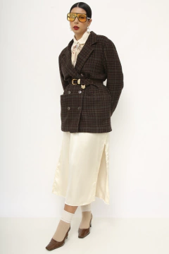 Blazer xadrez forrado vintage