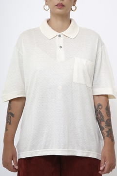 Polo tricot creme vintage - Capichó Brechó