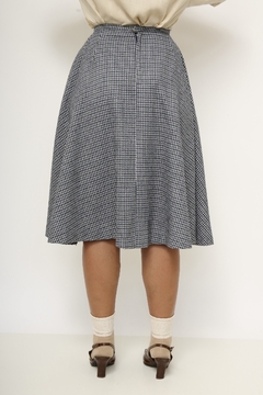 Saia xadrez azul vintage - loja online