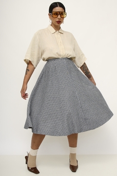 Saia xadrez azul vintage