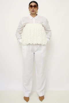 Mini saia renda zara kidas usada de top - loja online