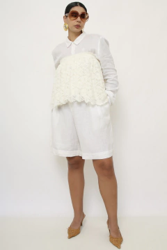 Mini saia renda zara kidas usada de top