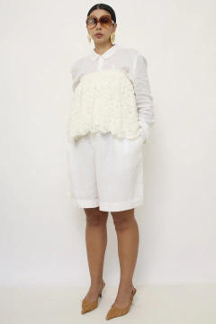 Mini saia renda zara kidas usada de top - comprar online