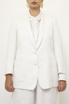 Blazer linho branco vintage - comprar online