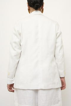 Blazer linho branco vintage