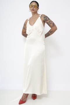 Vestido estilo Sleep Dress champagne vintage - Capichó Brechó
