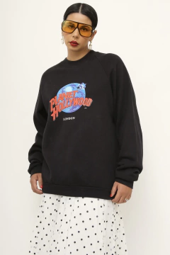 Moletom PLANET HOLLYWOOD preto gola alta - loja online