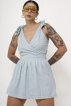Imagem do Vestido renda espaço fashion azul