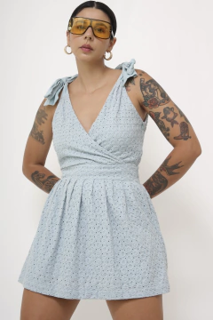 Imagem do Vestido renda espaço fashion azul