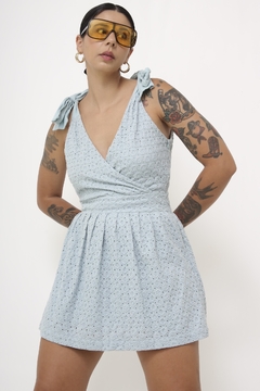 Imagem do Vestido renda espaço fashion azul