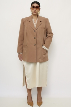 Blazer bege classico vintage - Capichó Brechó
