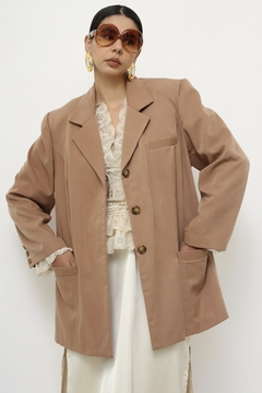 Blazer bege classico vintage - Capichó Brechó