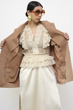 Blazer bege classico vintage