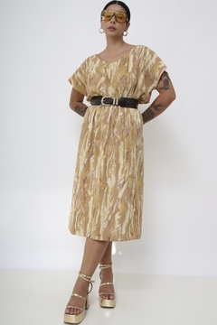 Conjunto Saia + Blusa estampada amarela