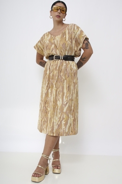 Imagem do Conjunto Saia + Blusa estampada amarela